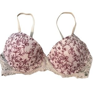 Lucky Brand Flower Print Women's Light Lift Bra 34C